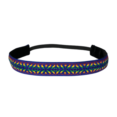 embroidered rainbow headband noslip