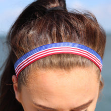 Load image into Gallery viewer, fourth of july headband on brunette model
