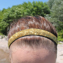 Load image into Gallery viewer, gold glitter headband
