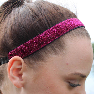 magenta glitter headband