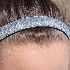 silver glitter headband