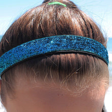 Load image into Gallery viewer, teal glitter headband
