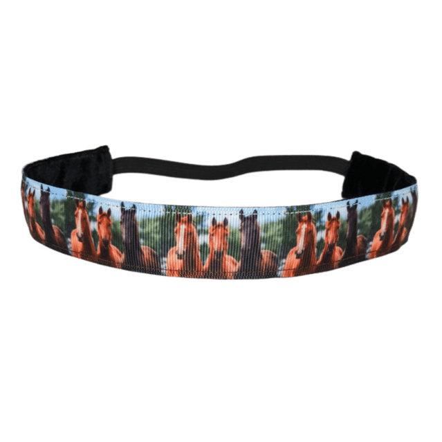 headband with horses in nature