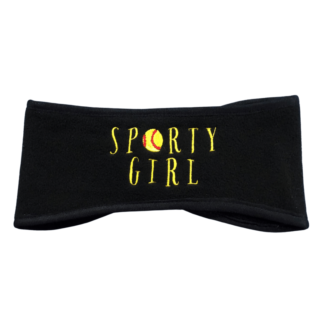 sporty girl softball fleece headband