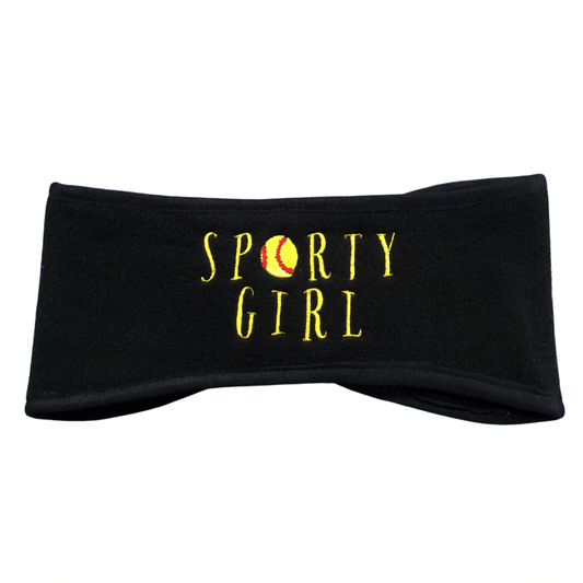 sporty girl softball fleece headband