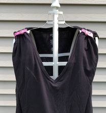 Load image into Gallery viewer, black tshirt with hot pink lacrosse sleeve clips
