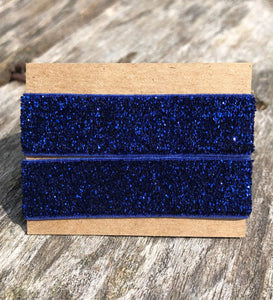 Navy Blue Glitter Sleeve Clips