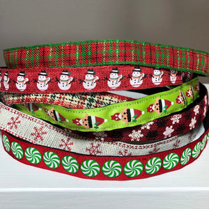 christmas holiday Headbands in a pile