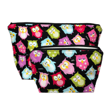 Load image into Gallery viewer, colorful cartoon owls makeup bag set

