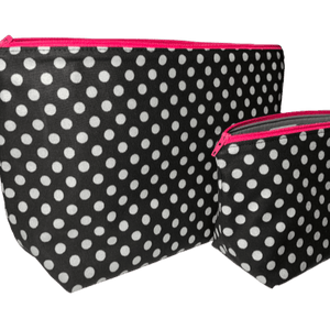 pink zippered makeup bags