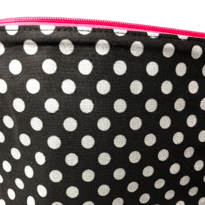 black dots makeup bag