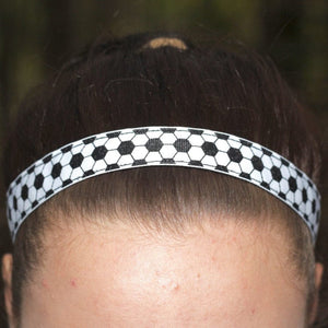 black and white glitter soccer headbands