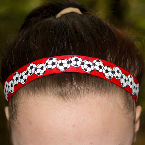 red soccer headband
