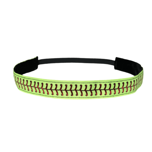 softball headband with metallic stitches