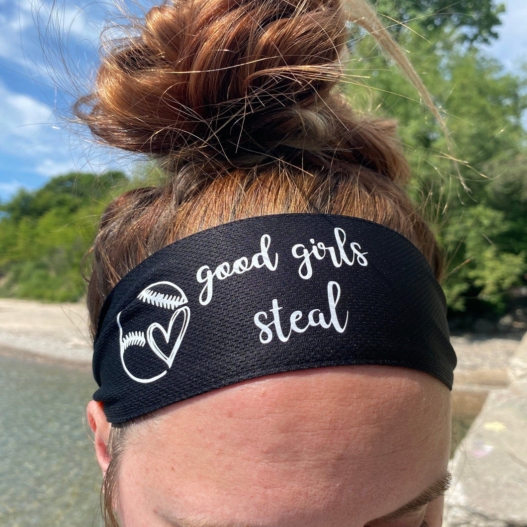 Good Girls Steal Softball Tie Headbands