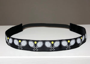black tennis racket headband