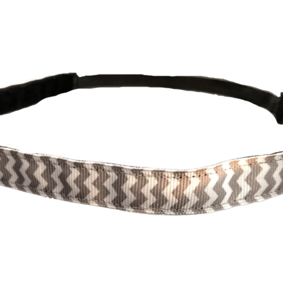 Thin Gray Chevron Headband