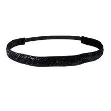 Load image into Gallery viewer, thin black glitter headband
