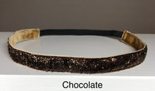 Load image into Gallery viewer, thin chocolate glitter headband
