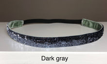 Load image into Gallery viewer, thin glitter headband gray
