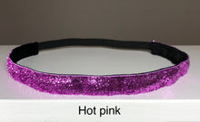Load image into Gallery viewer, skinny glitter headband hot pink
