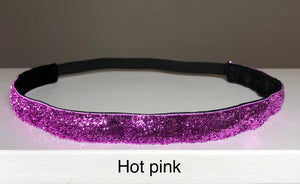 glitter headband hot pink