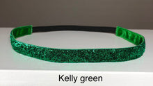 Load image into Gallery viewer, thin glitter headband green
