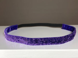 purple thin glitter headband
