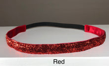Load image into Gallery viewer, thin red glitter headband
