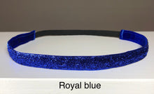 Load image into Gallery viewer, thin glitter head band royal blue
