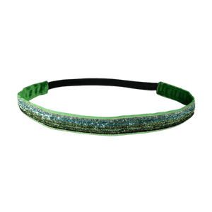thin glittery green headband