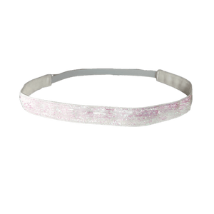 glitter white thin headband