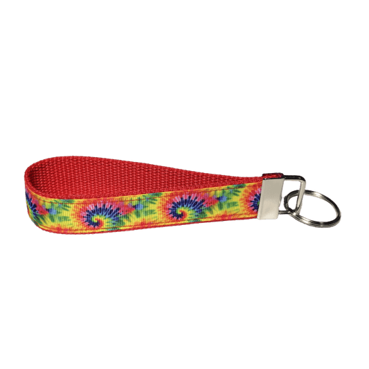 tie dye wristlet keychain