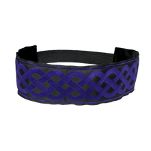 Load image into Gallery viewer, wide purple and black celtic knot headband
