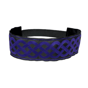 wide purple and black celtic knot headband