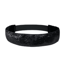 Load image into Gallery viewer, wide black glitter headband
