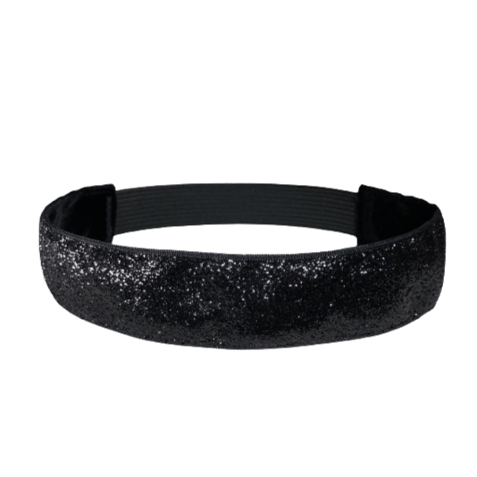 wide black glitter headband