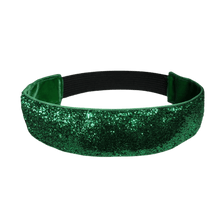 Load image into Gallery viewer, wide green glitter headband
