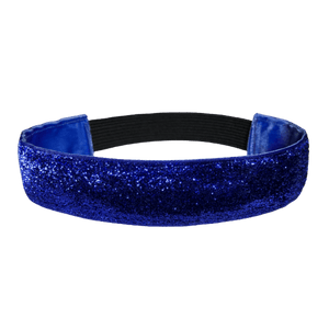 wide blue glitter headband