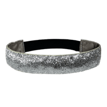 Load image into Gallery viewer, wide silver glitter headband

