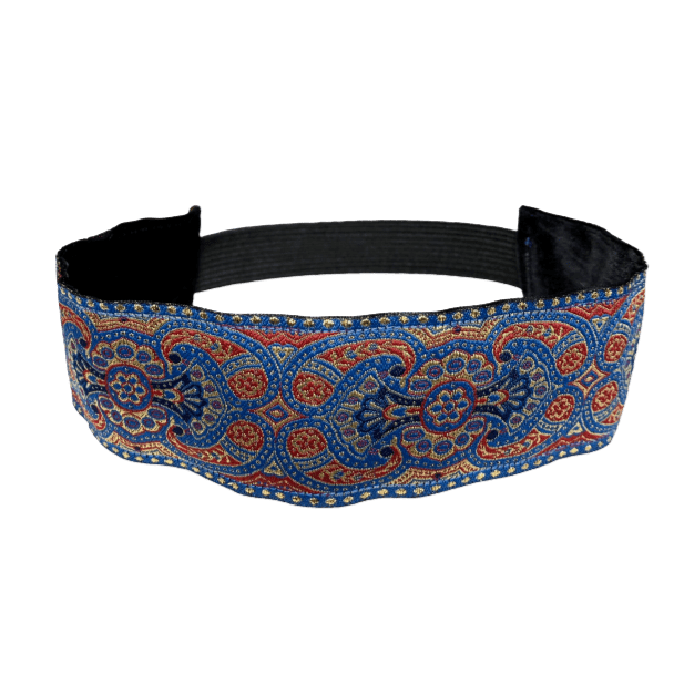 Wide Blue and Red Headband